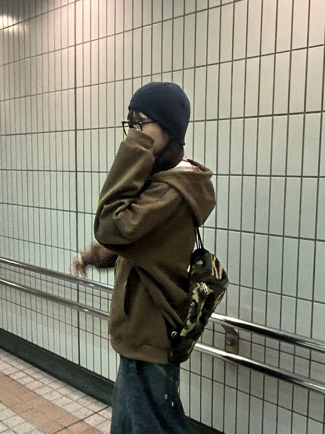 チェックライニング・ジップアップフーディー　MI-12