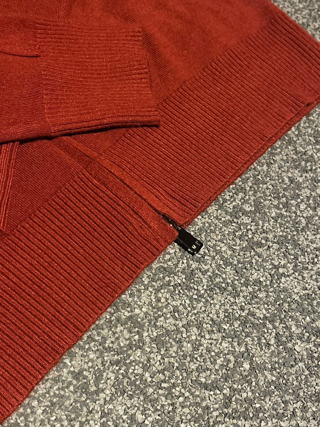 ルーズフィッドダブルジップニットパーカー MI-19