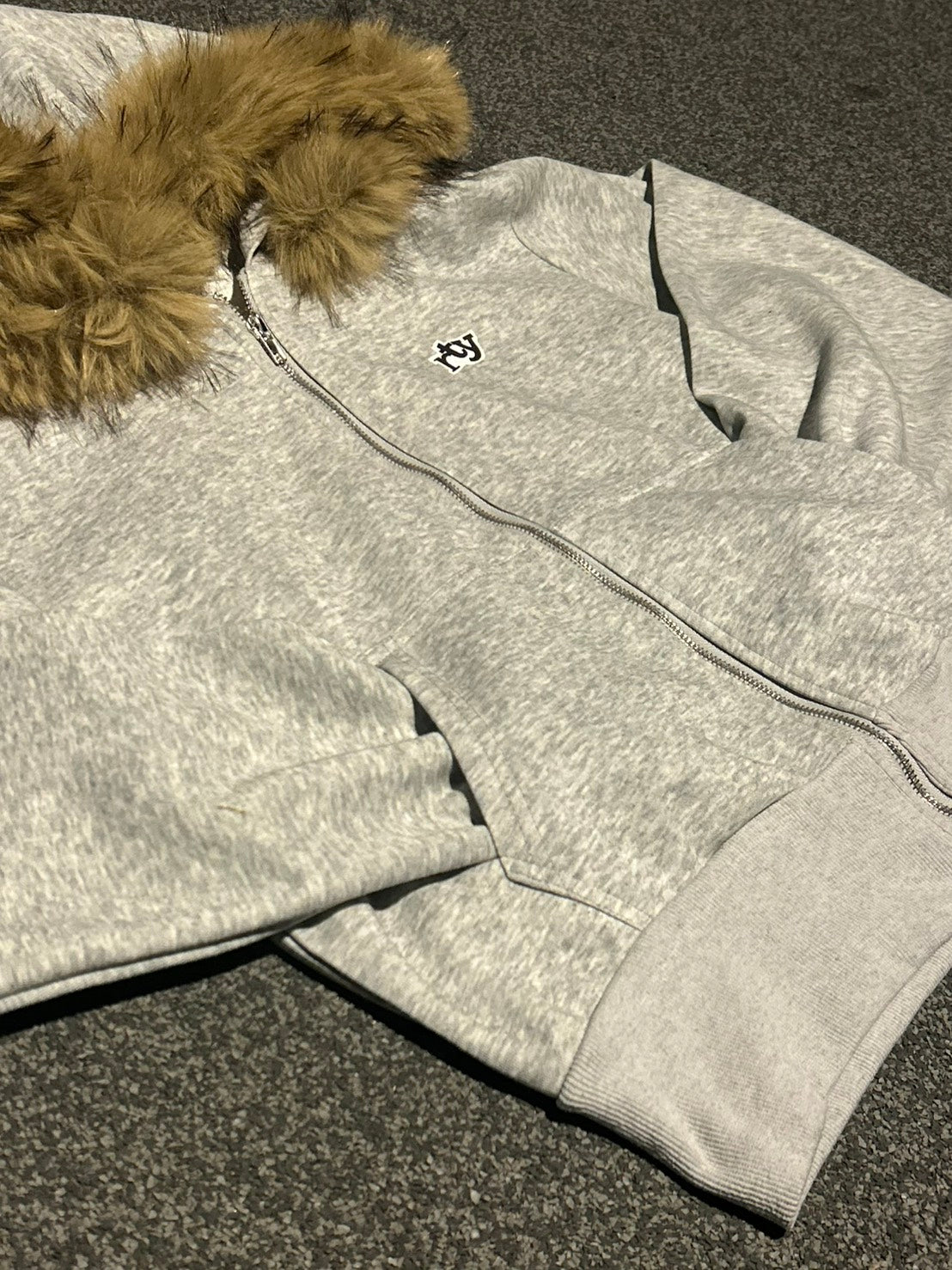 フェイクファー フーディジップブルゾン MI-18