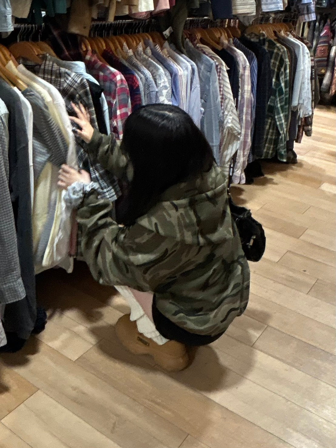 ボックスシルエット・カモフラージュジップパーカー MI-07