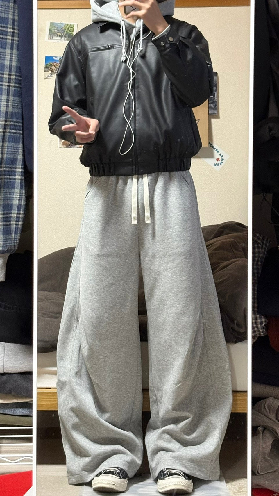 ヴィンテージPUレザーミリタリーブルゾン　HR-015