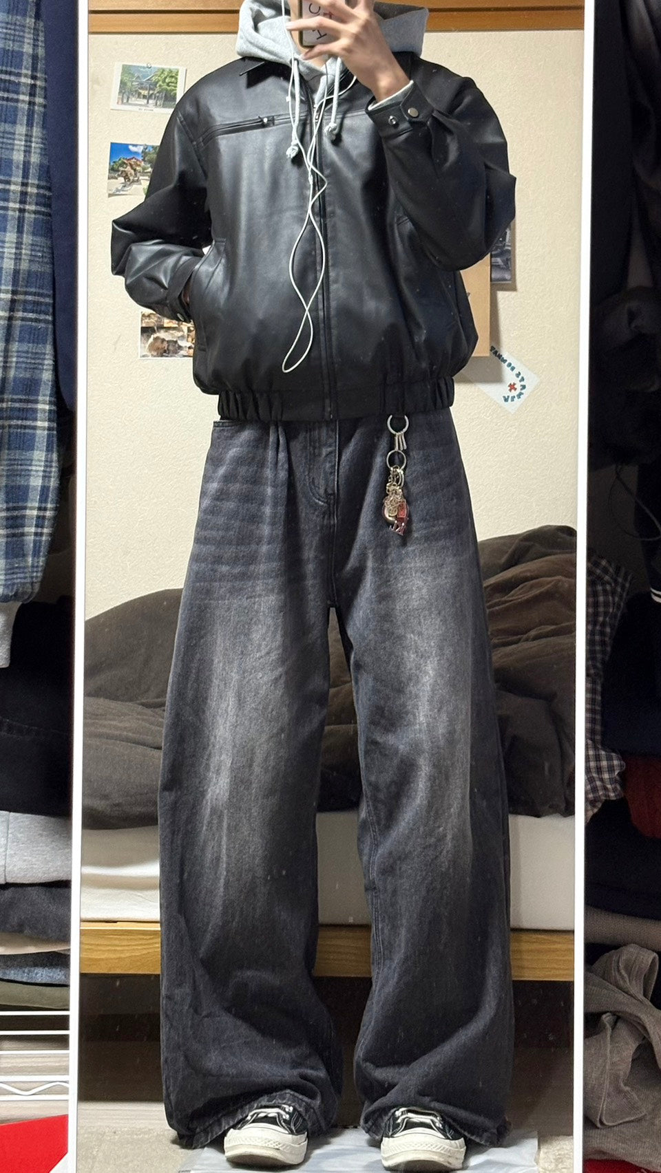 ヴィンテージPUレザーミリタリーブルゾン　HR-015