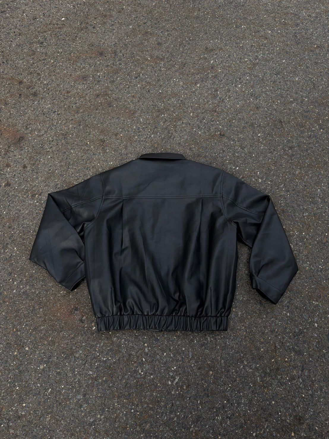 ヴィンテージPUレザーミリタリーブルゾン　HR-015