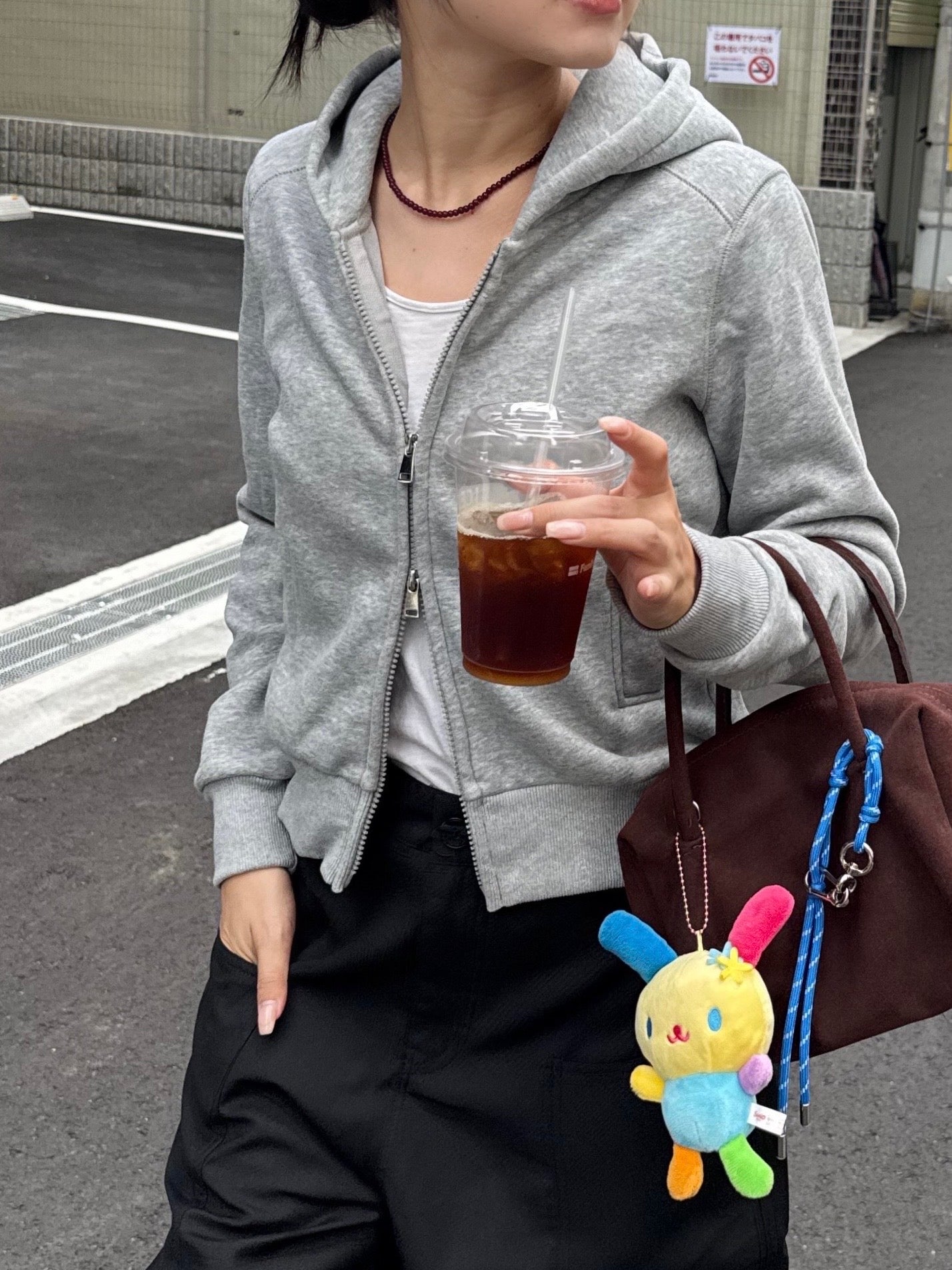 ダブルジップショートスウェットパーカー　TM-009