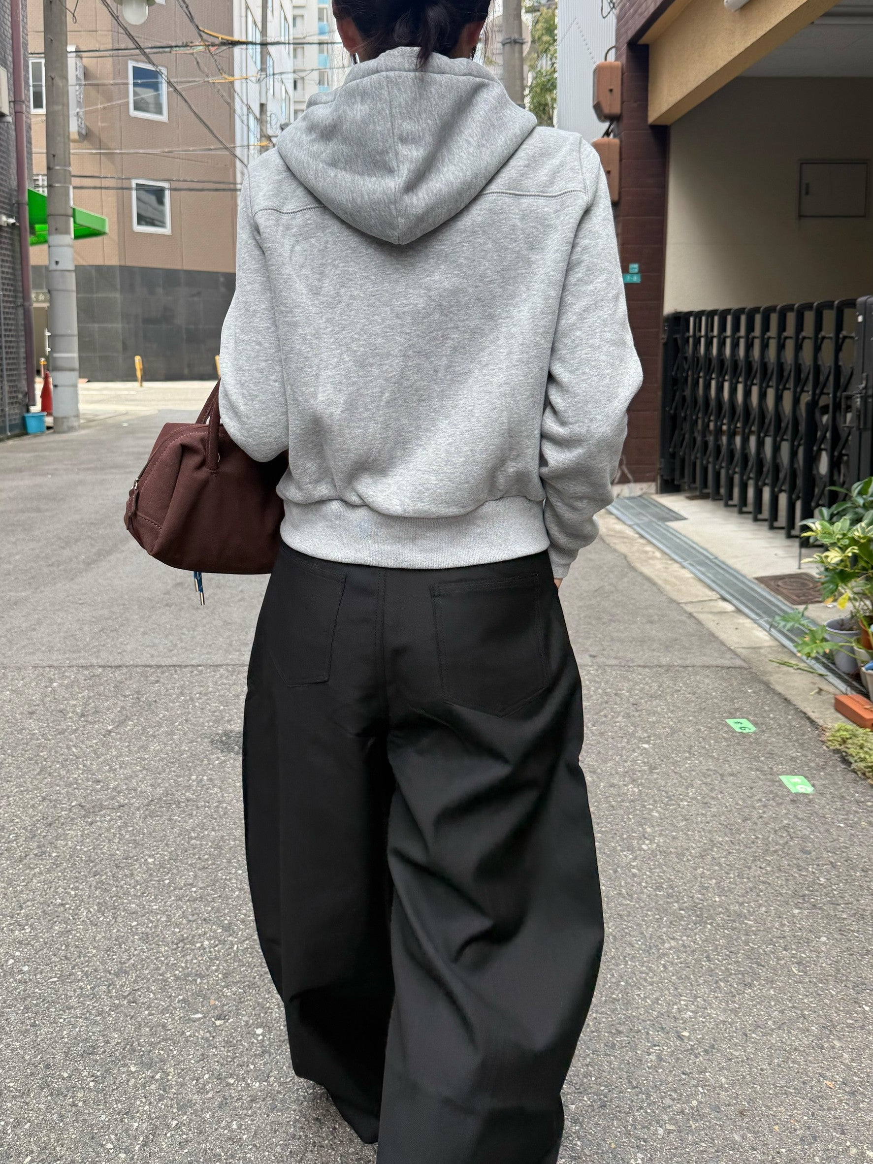 ダブルジップショートスウェットパーカー　TM-009