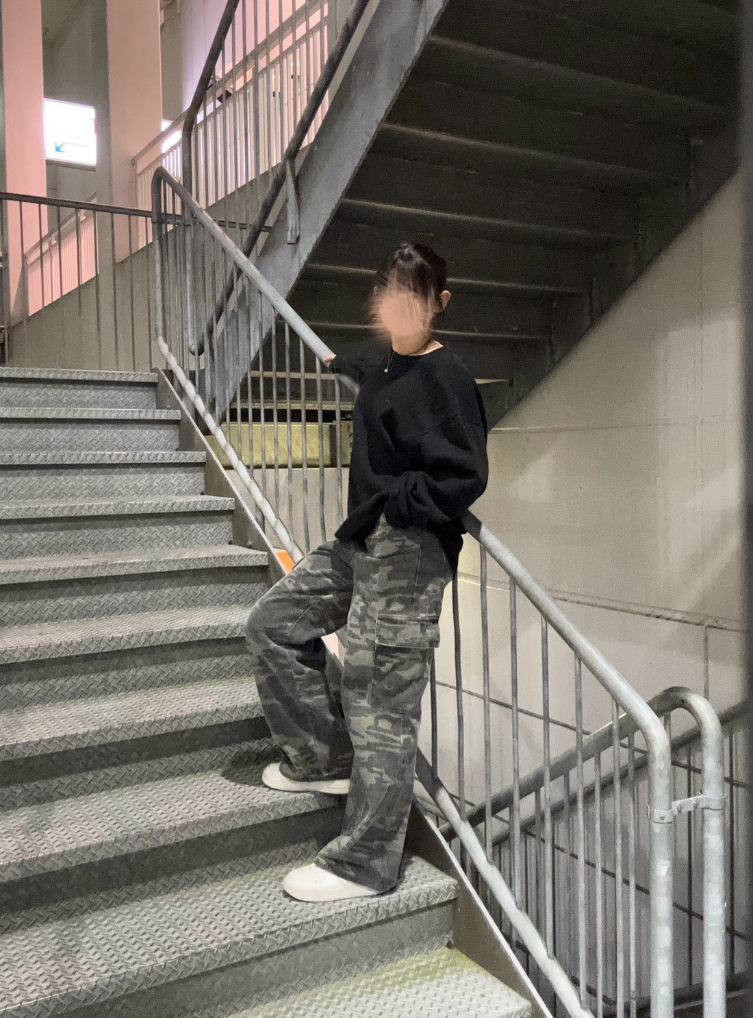 ヴィンテージカモカーゴワイドパンツ　AT006