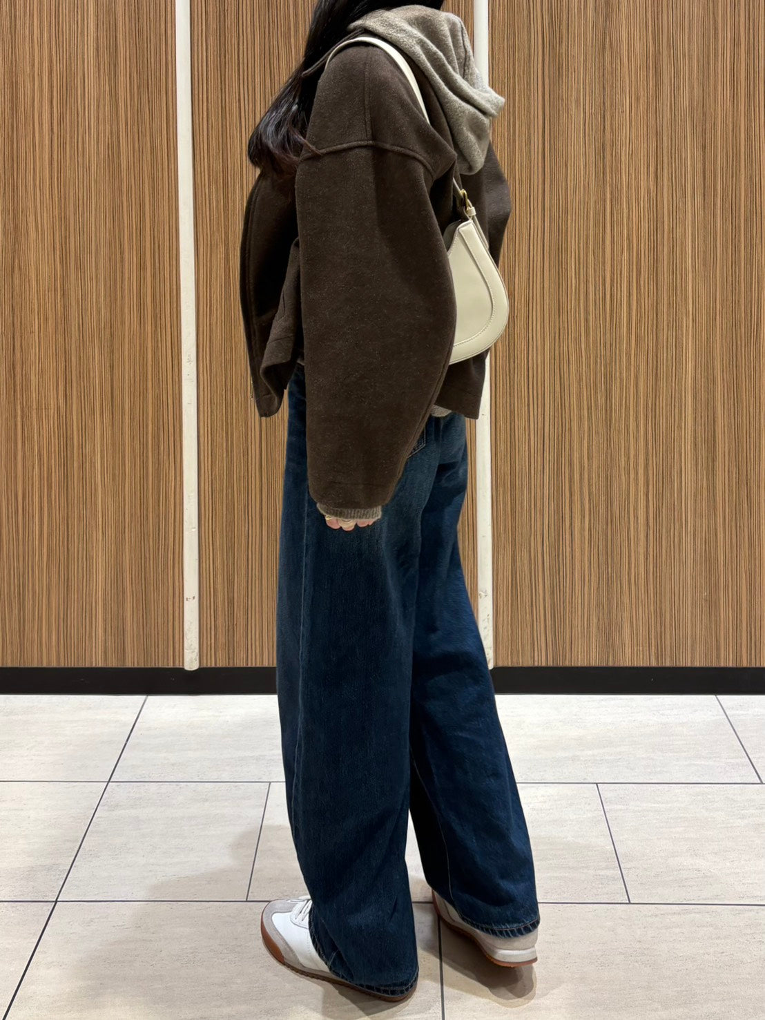 ウールタッチジップニットパーカー　CLG004