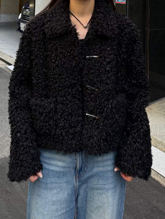 ボアトグルショートジャケット／モードブラック TM-011