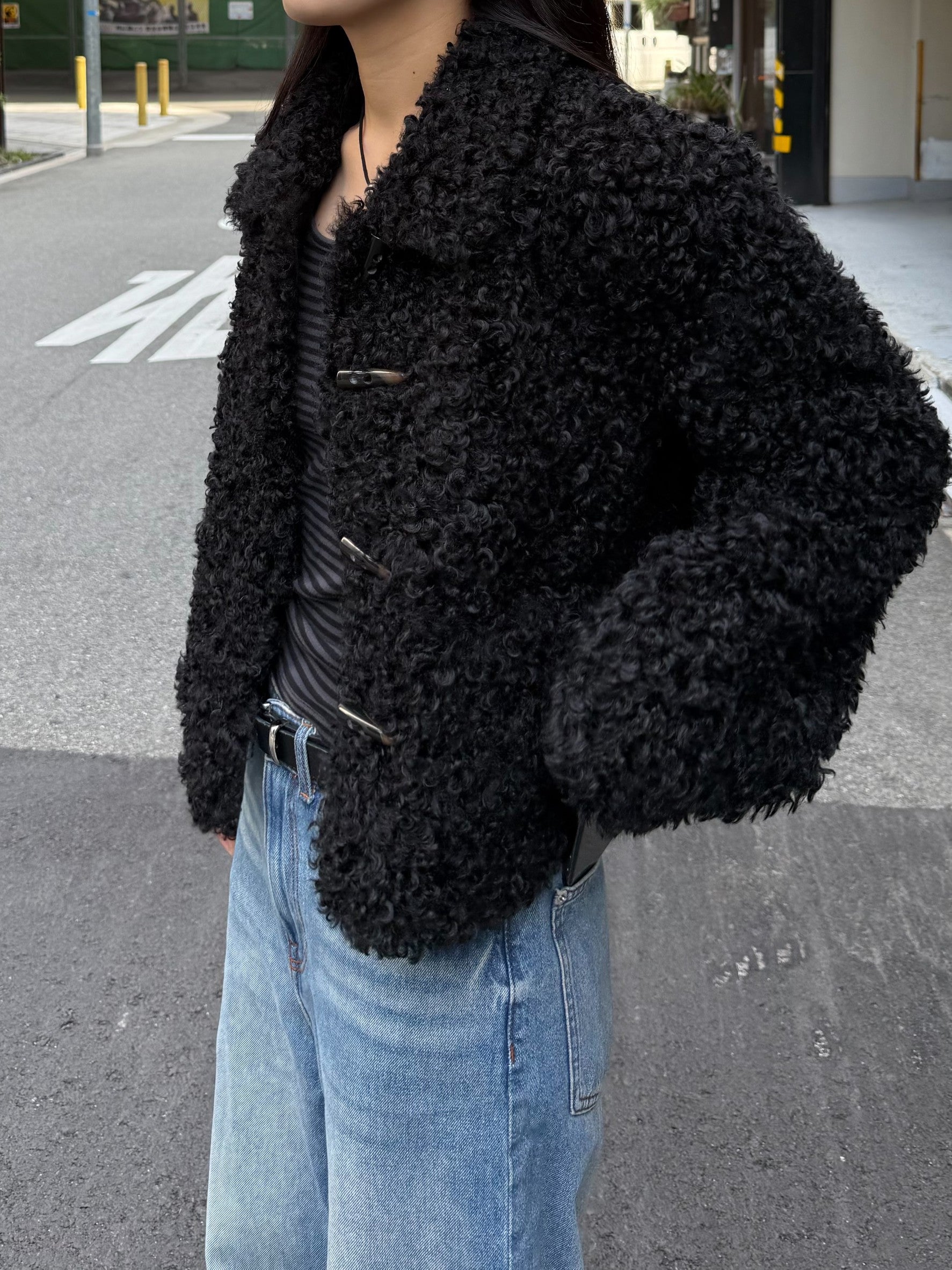 ボアトグルショートジャケット／モードブラック TM-011