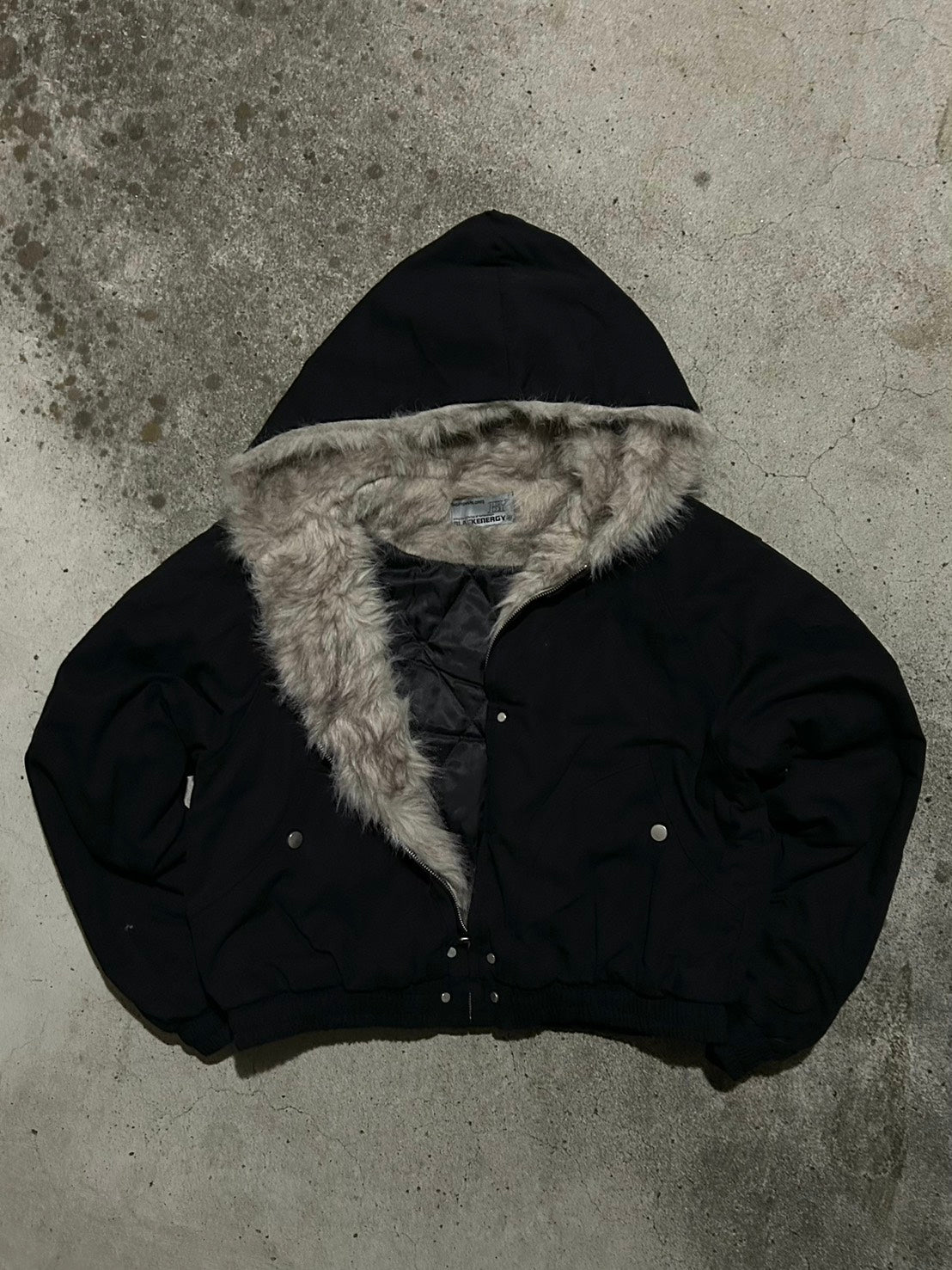 フェイクファーライニングショートブルゾン LLS-017