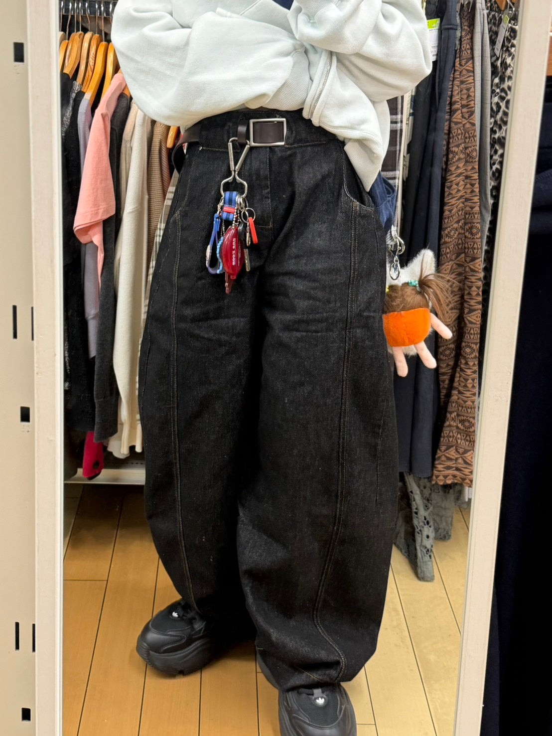 ステッチカーブブラックデニム GY-005