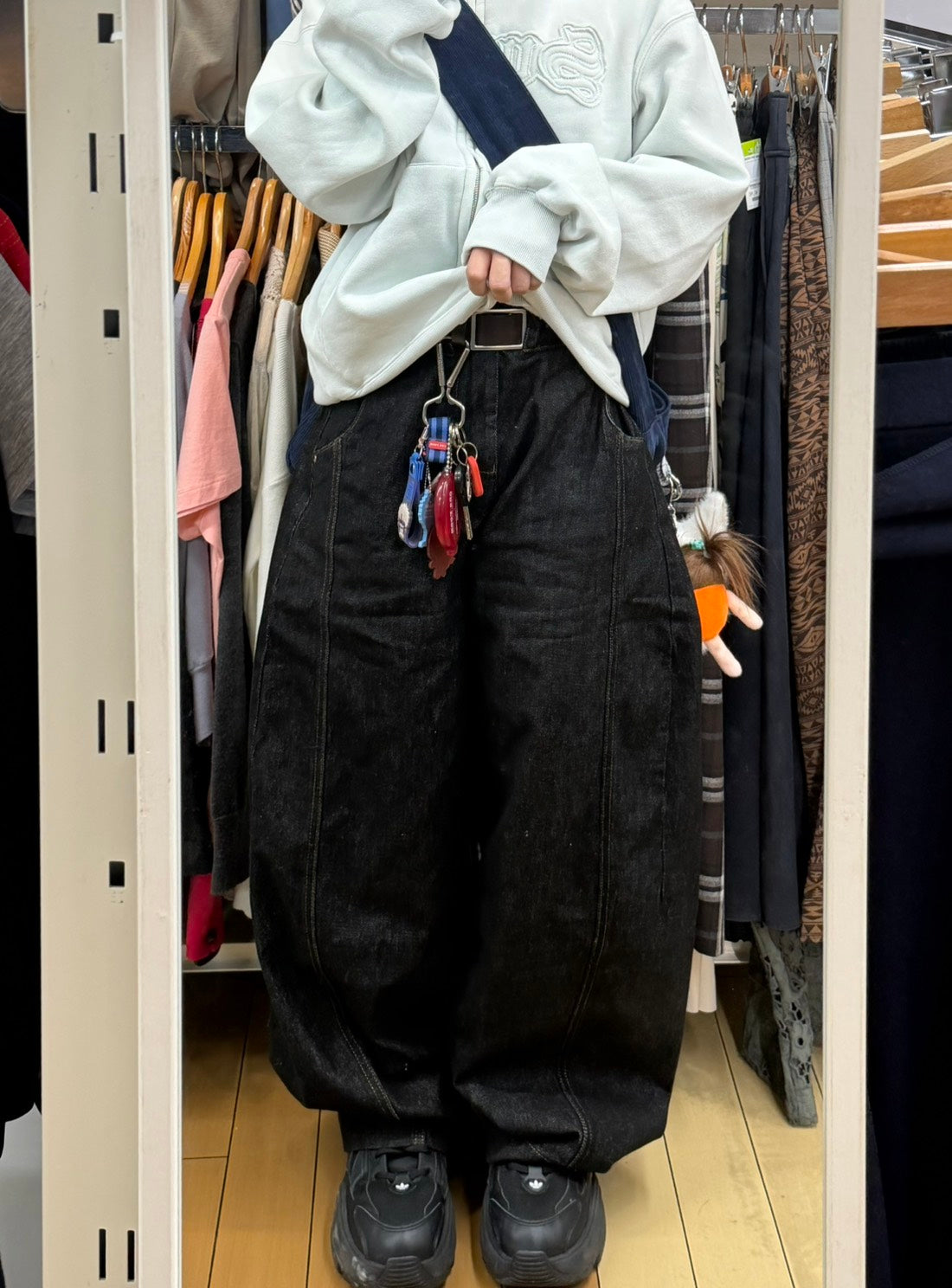 ステッチカーブブラックデニム GY-005