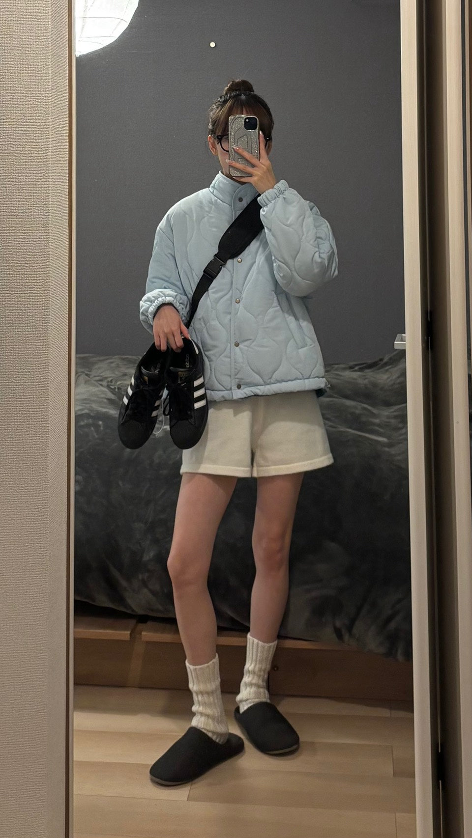 リバーシブル立襟コーデュロイ中綿キルティングブルゾン　SCK-036