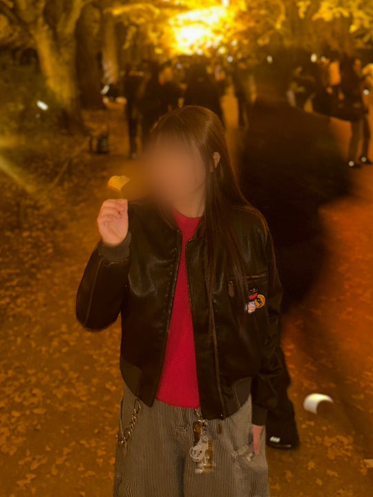 ヴィンテージ加工ショートレザーブルゾン　EA-010