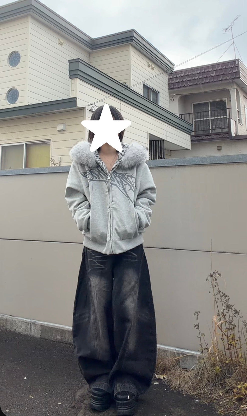 レオパードライナー フーデッド中綿ブルゾン　AKA-002