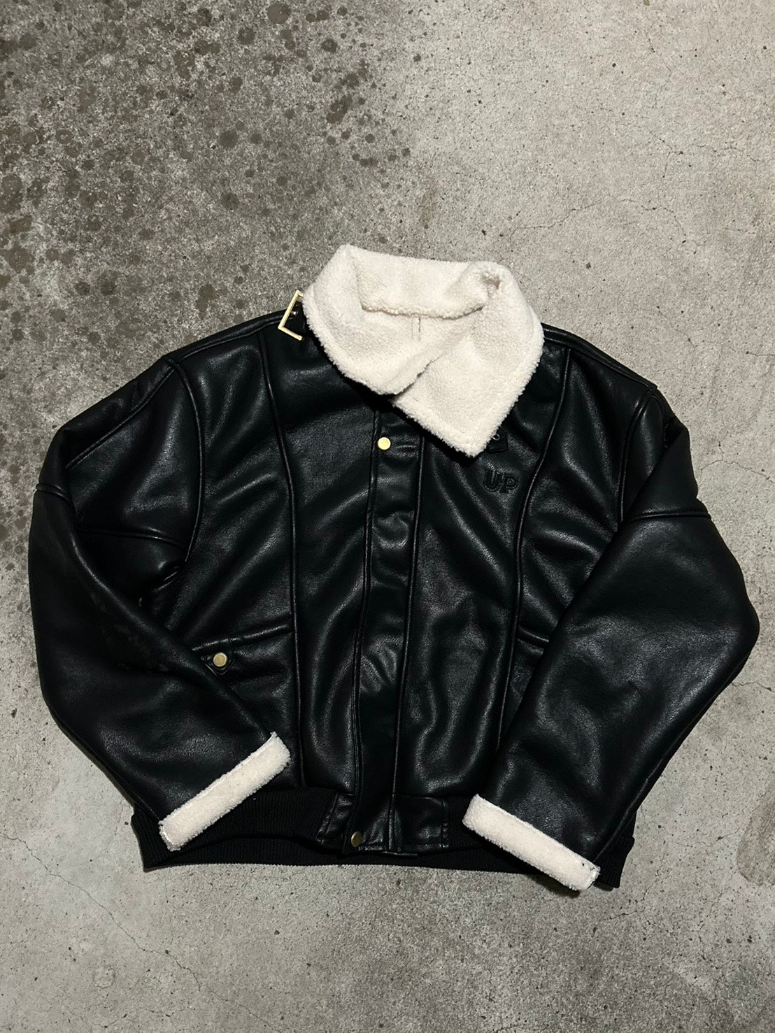 ボアライニング ショートPUレザーブルゾン　LLS-019