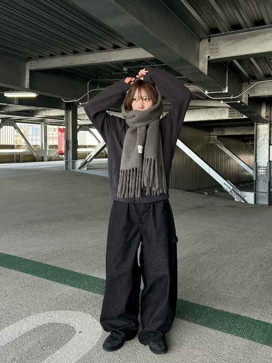 ソフトウールタッチ 大判フリンジストール　LLS-020