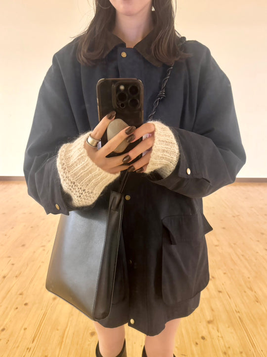 コーデュロイカラー ミドルワークコート　FU-001