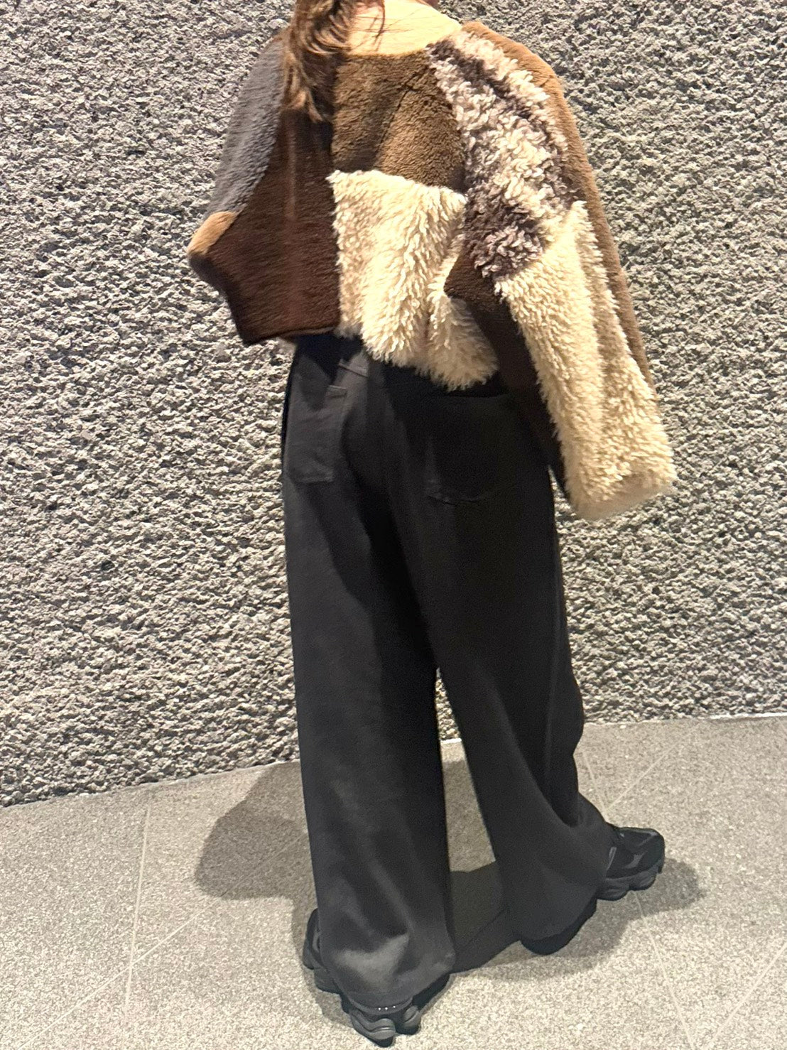 ハイウエスト ドレープワイドスラックス　FU-002