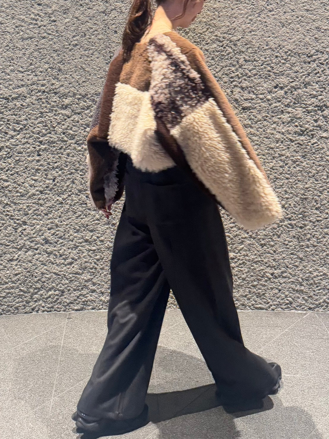 ハイウエスト ドレープワイドスラックス　FU-002