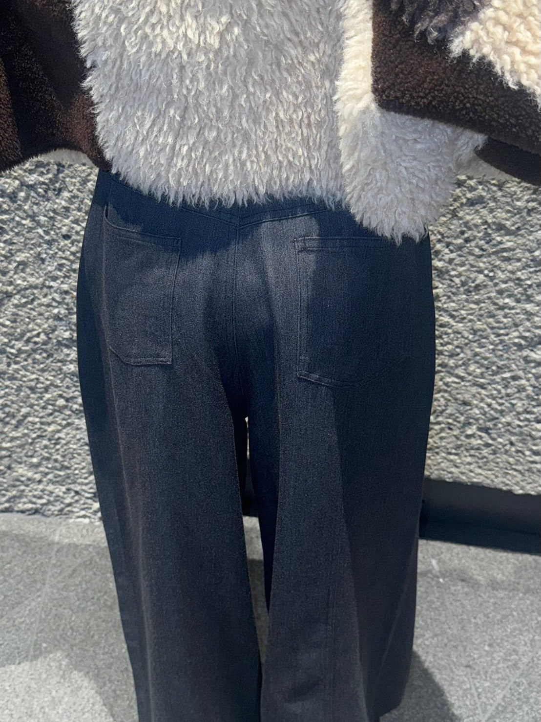 ハイウエスト ドレープワイドスラックス　FU-002