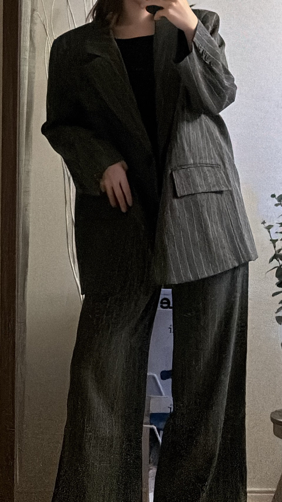 オーバーサイズ ストライプテーラードジャケット/パンツ RIM-008