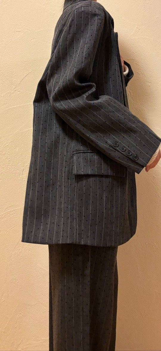 オーバーサイズ ストライプテーラードジャケット/パンツ RIM-008