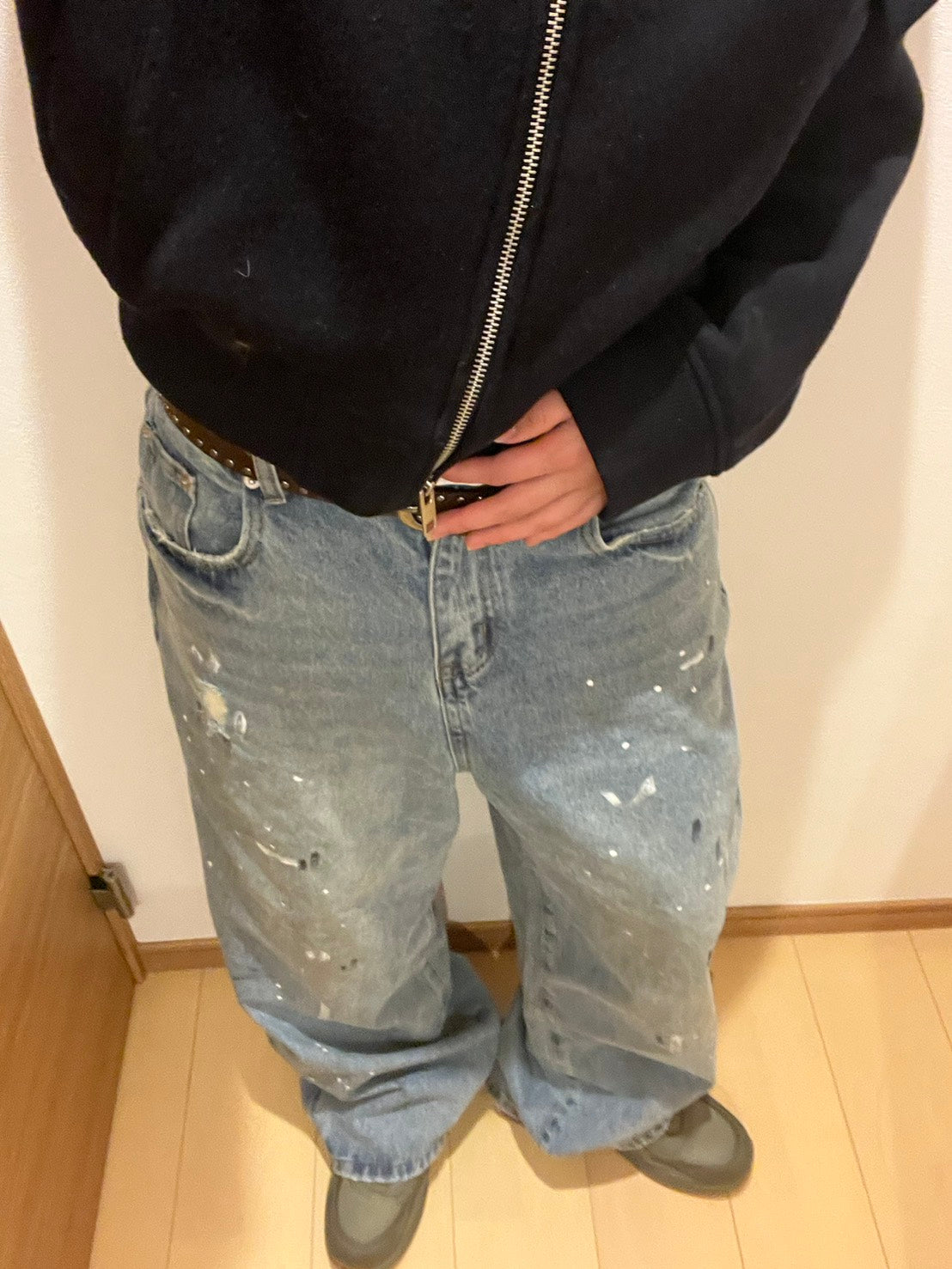 裏地チェックファイヤーマン スエードライクジャケット LLS003