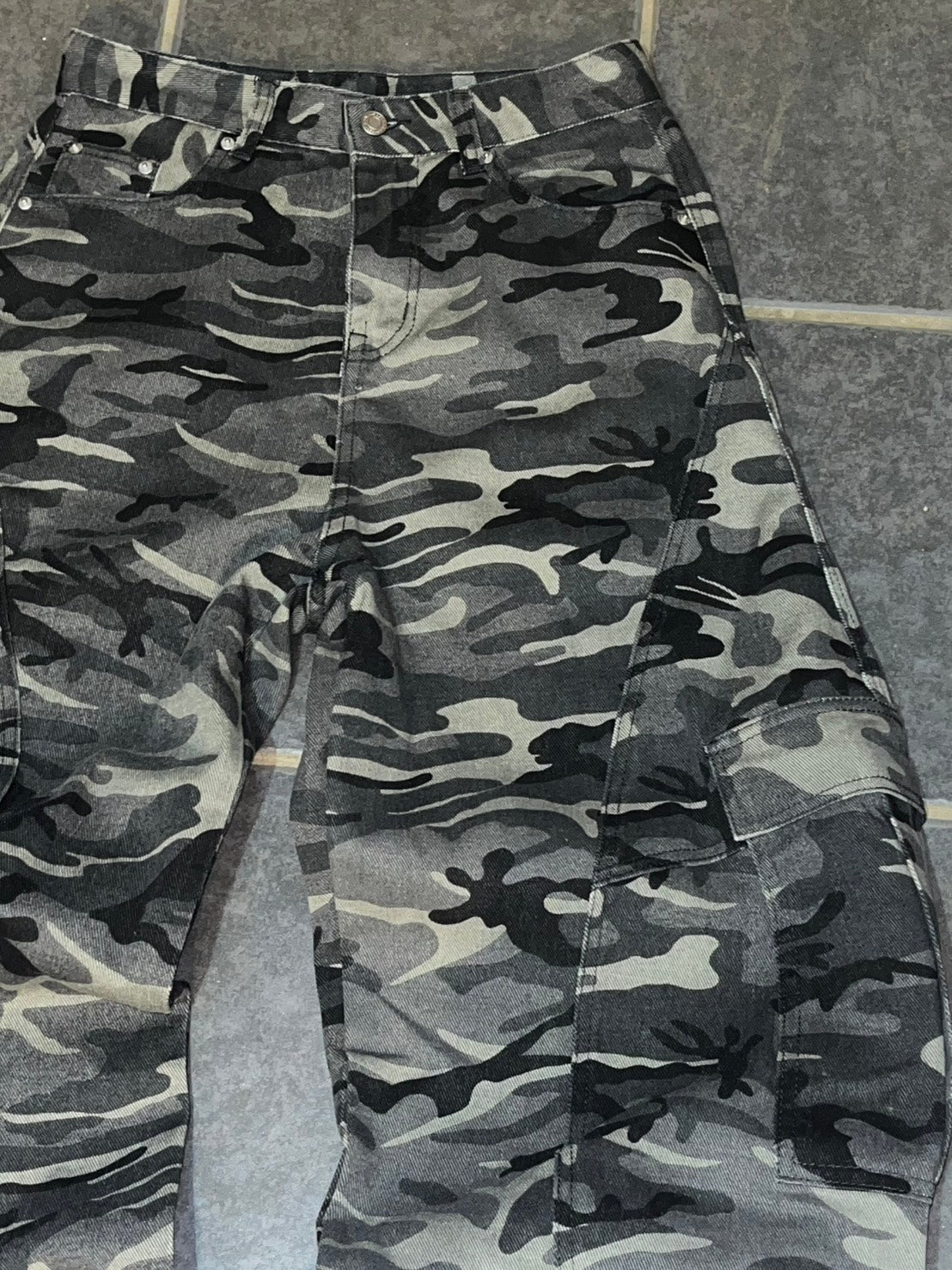 ヴィンテージカモワイドカーゴデニム IX-003