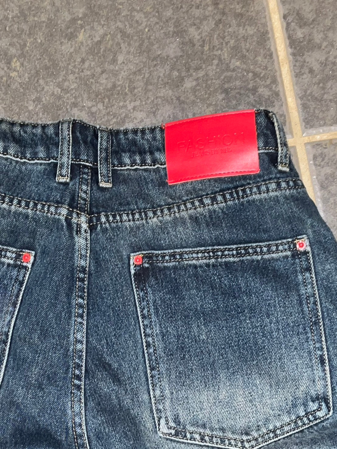 ヴィンテージウォッシュカーブワイドデニム　IX-004