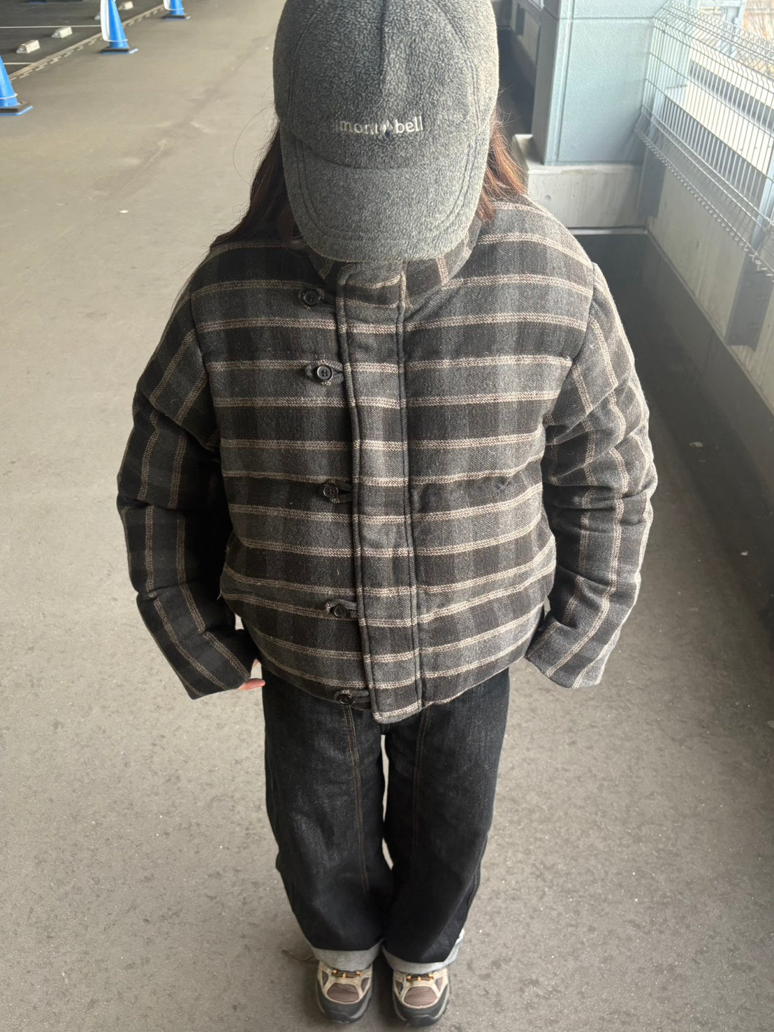 チェック柄ショートダウンジャケット SYA-006