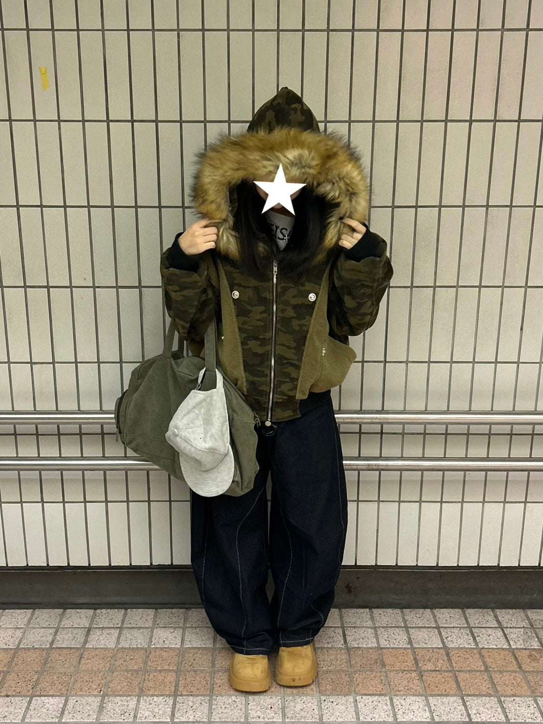 カモフラージュファー付きブルゾン MI-15