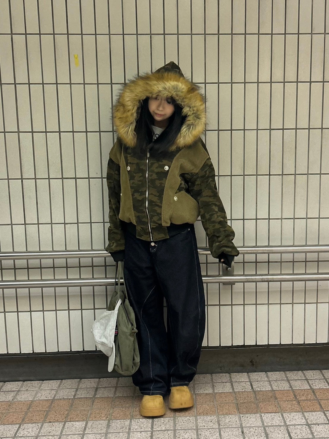 カモフラージュファー付きブルゾン MI-15