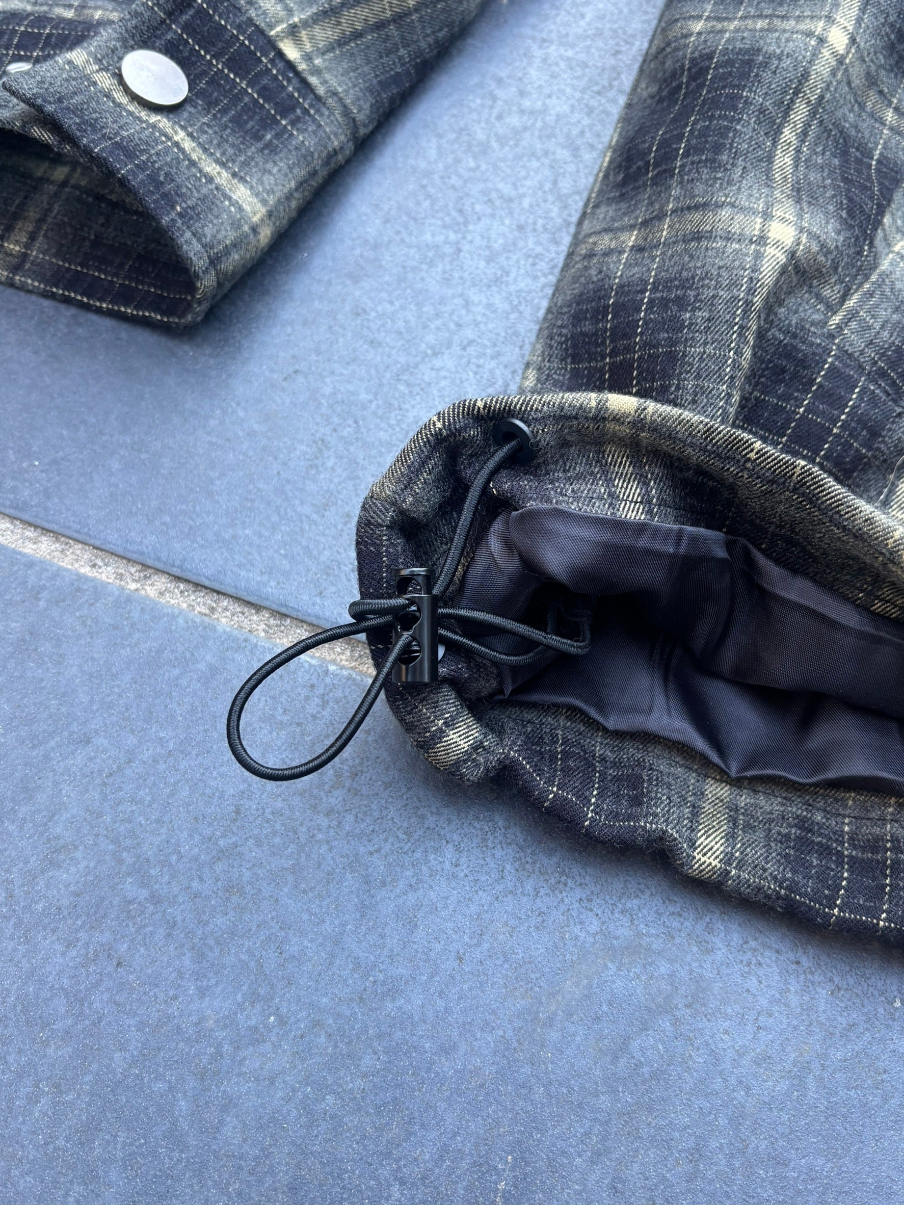 チェックフーディーAラインジップジャケット AM-002