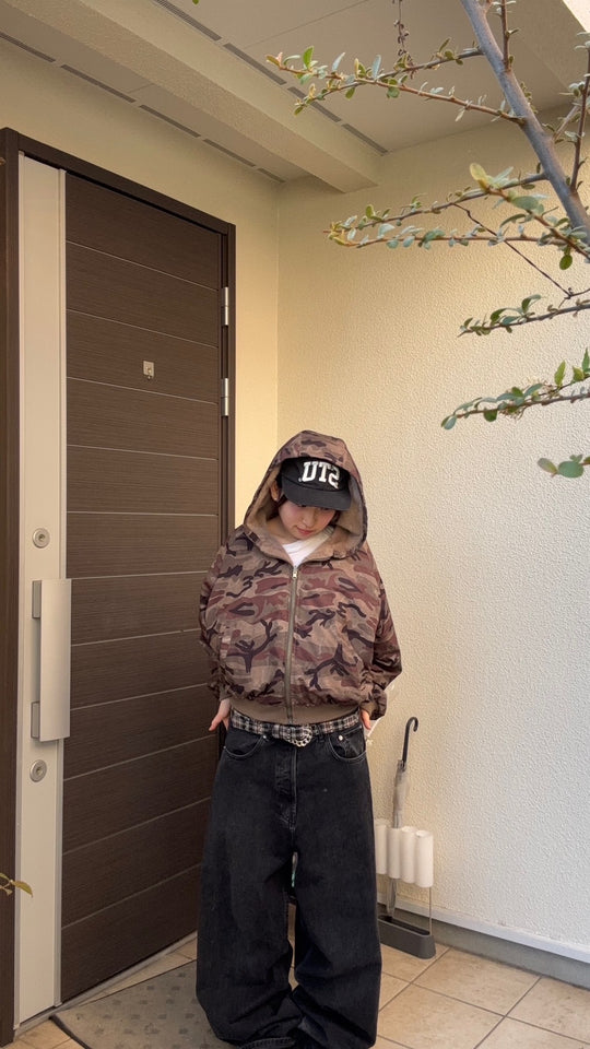 【両面】ボア迷彩フーディー PC-010