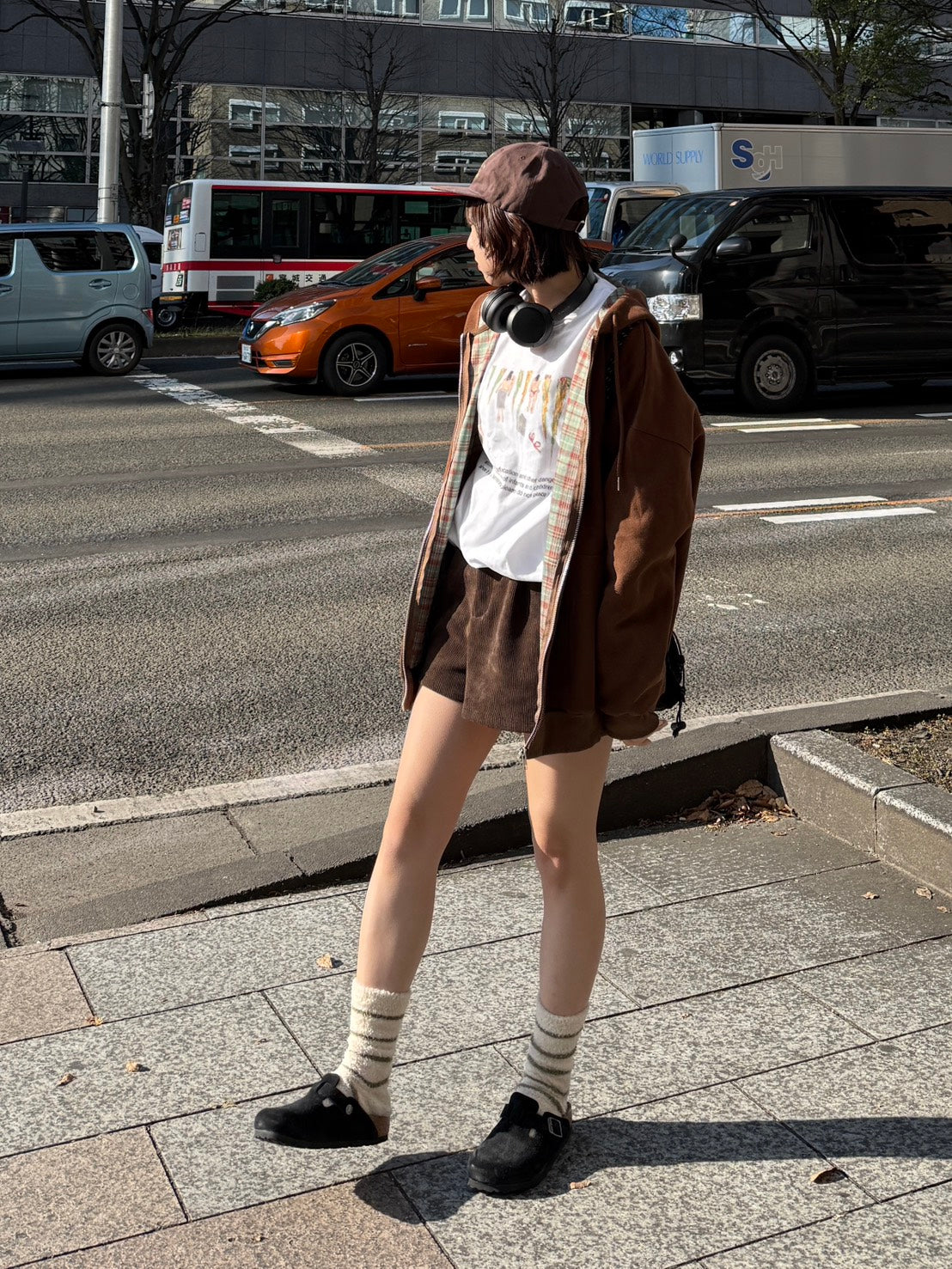 チェックアクセントルーズフーディ TH-005