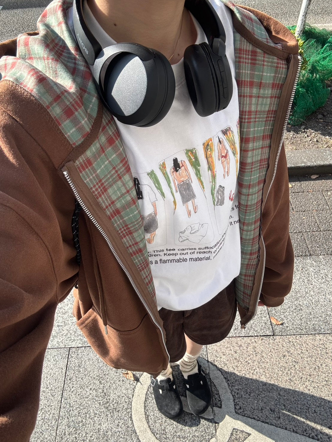 チェックアクセントルーズフーディ TH-005