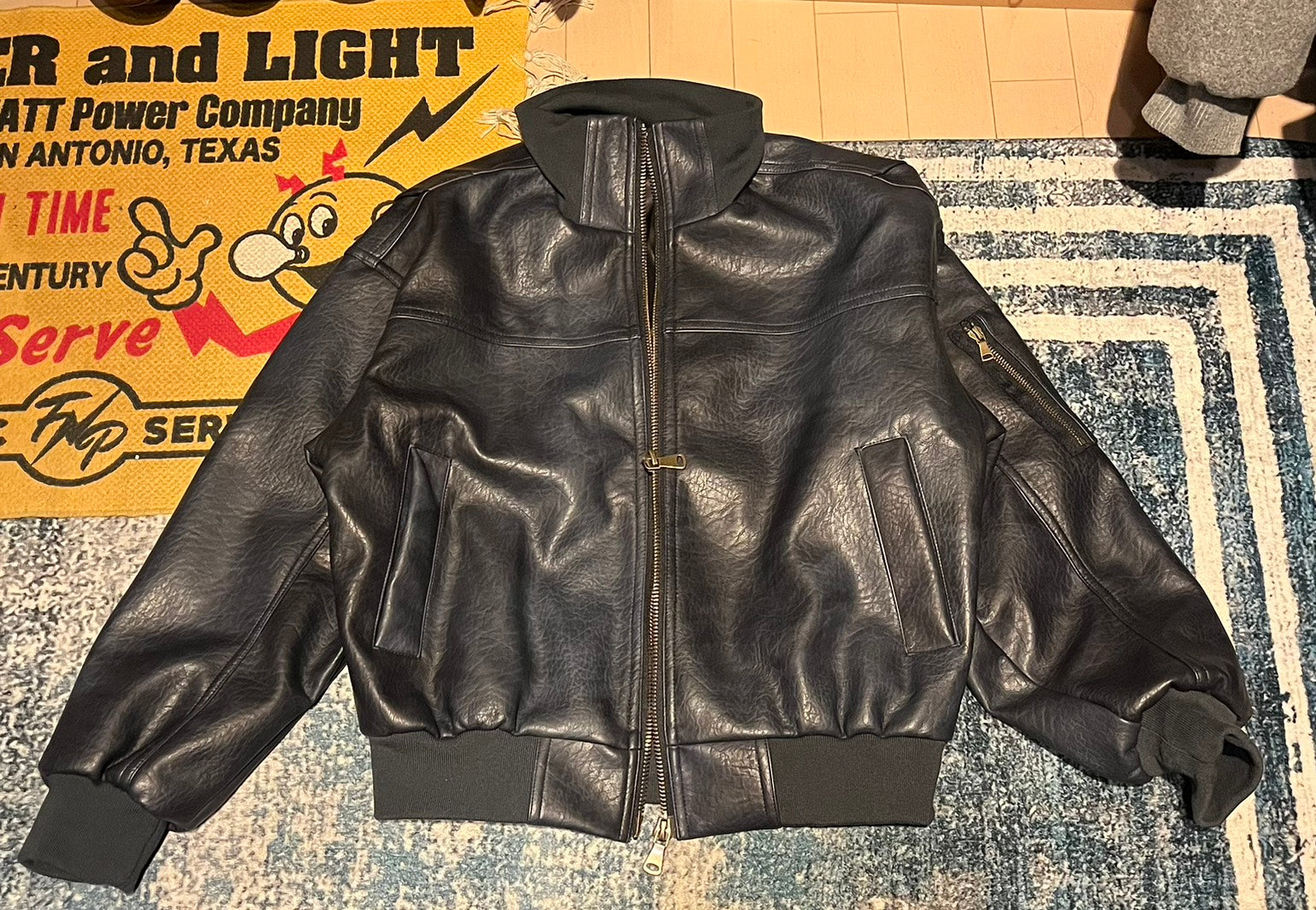 ヴィンテージクラックレザージャケット MEN-010