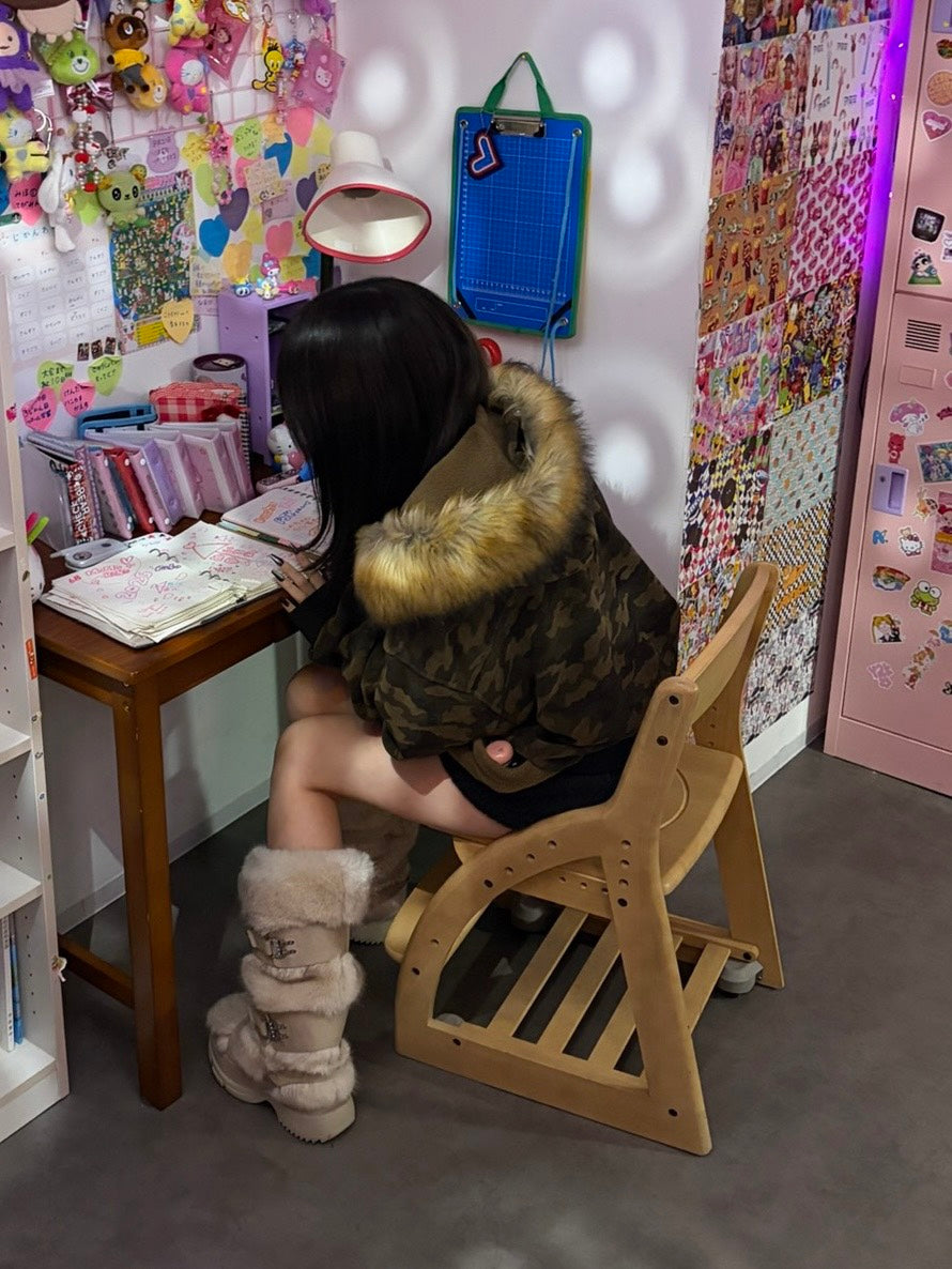 カモフラージュファー付きブルゾン  MI-15