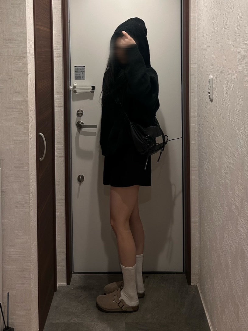 オーバーサイズフーディーニットプルオーバーOT-037