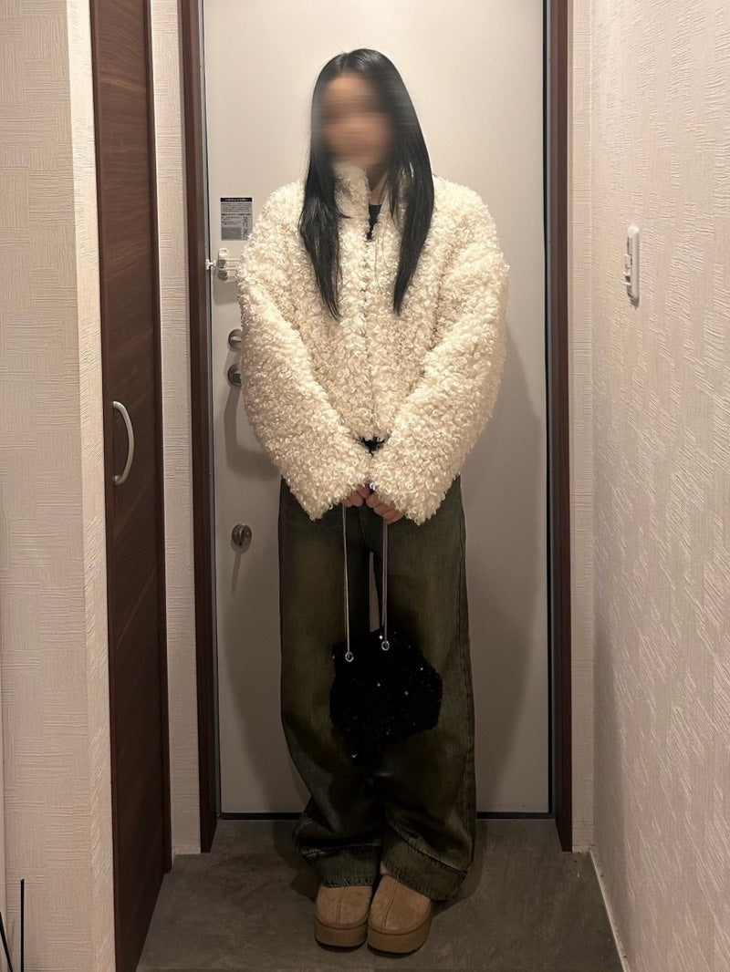 ヴィンテージウォッシュ グレーワイドデニムパンツ　OT-039