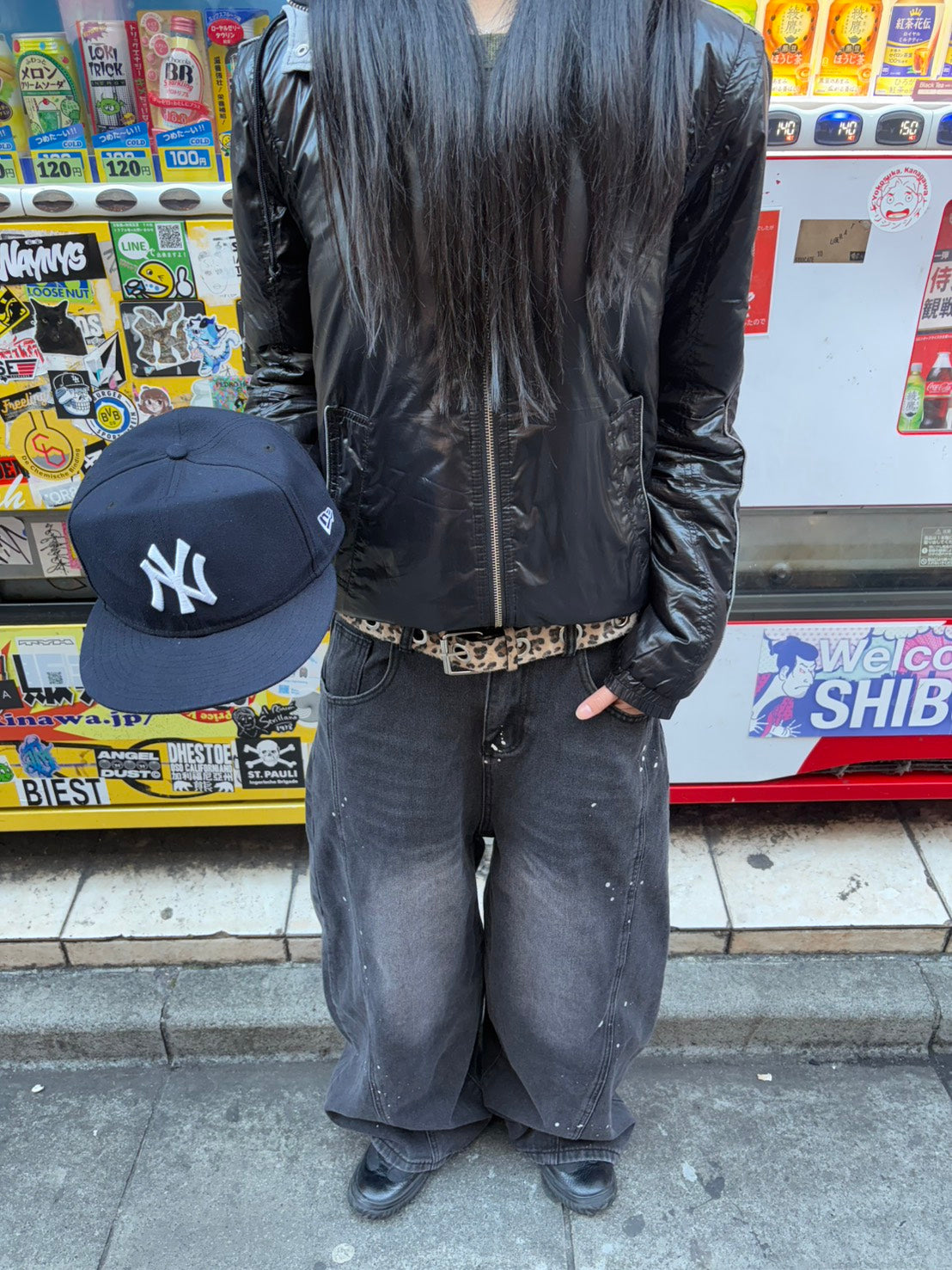 ウォッシュドスプラッシュ カーブデニムパンツ LO-007