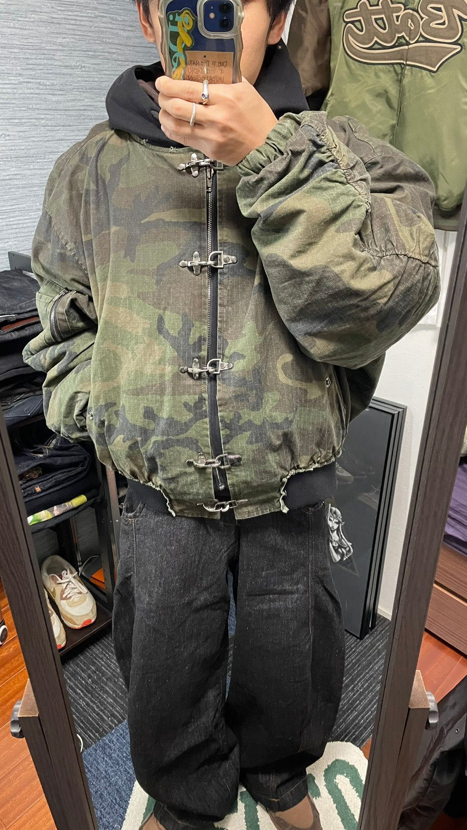 フード付き迷彩ファイヤーマンジャケット STI-001