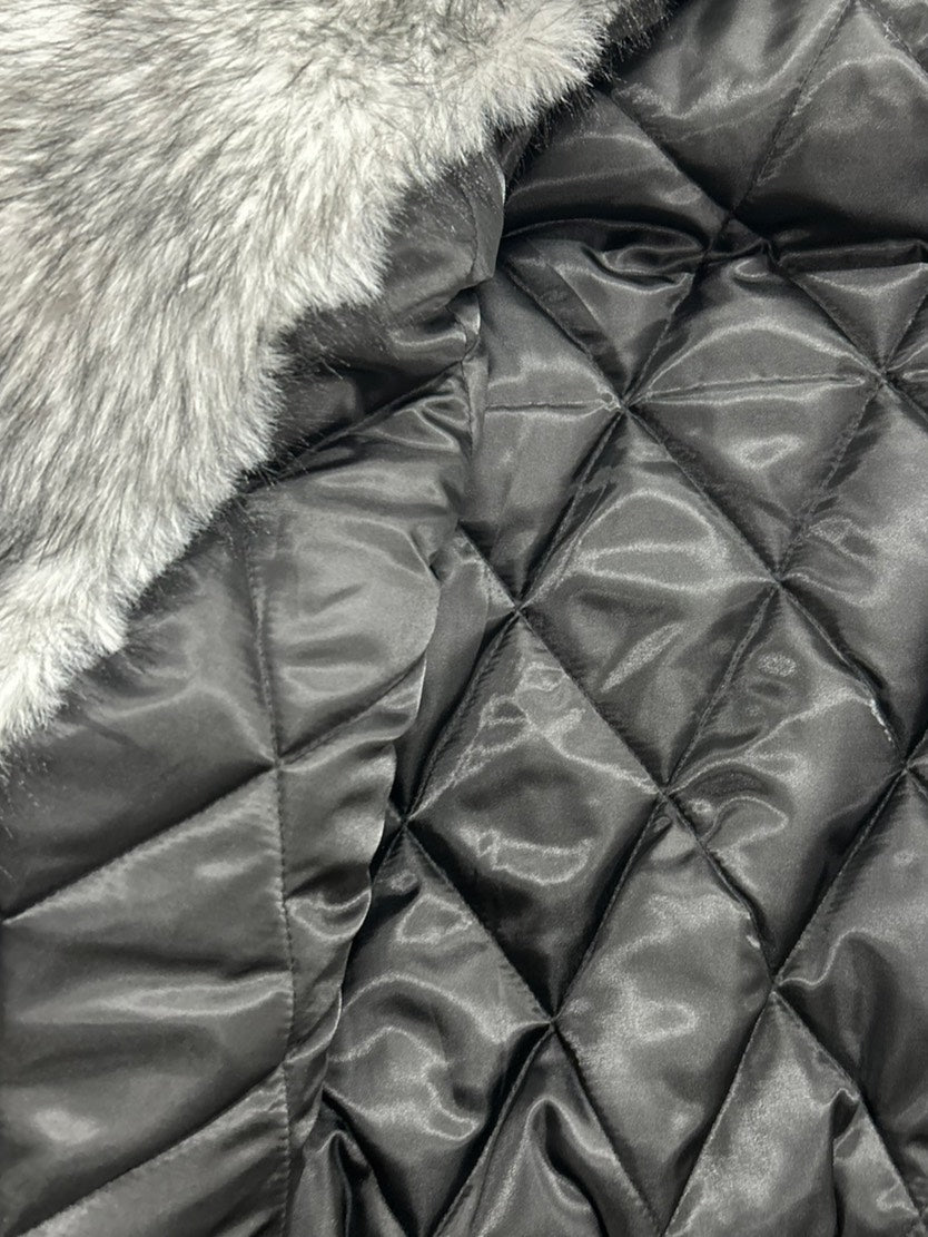 ファーフード付きカモフラ中綿ボンバージャケット　MI-040