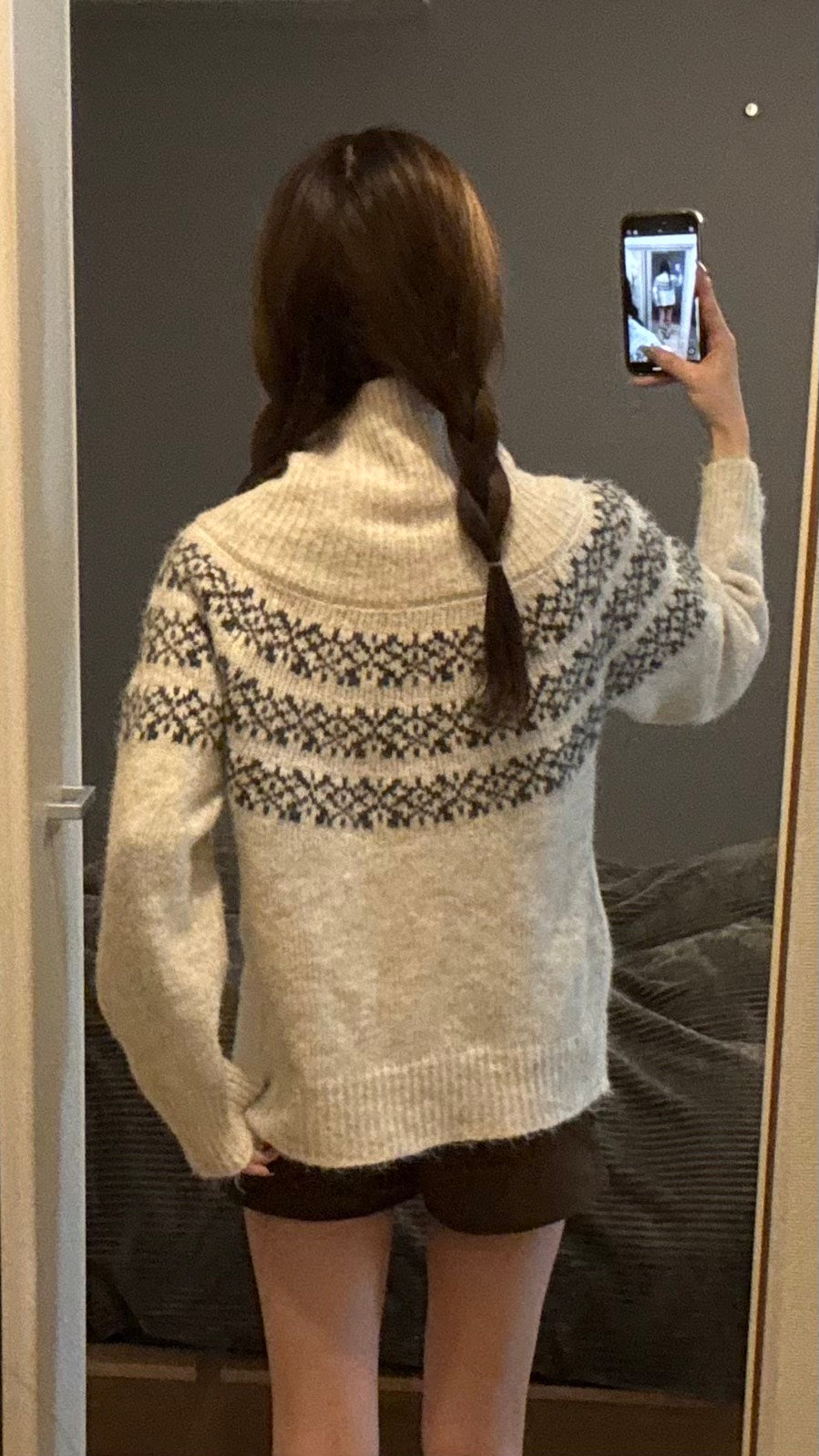 フェアアイル柄 ハーフジップニット SCK-038