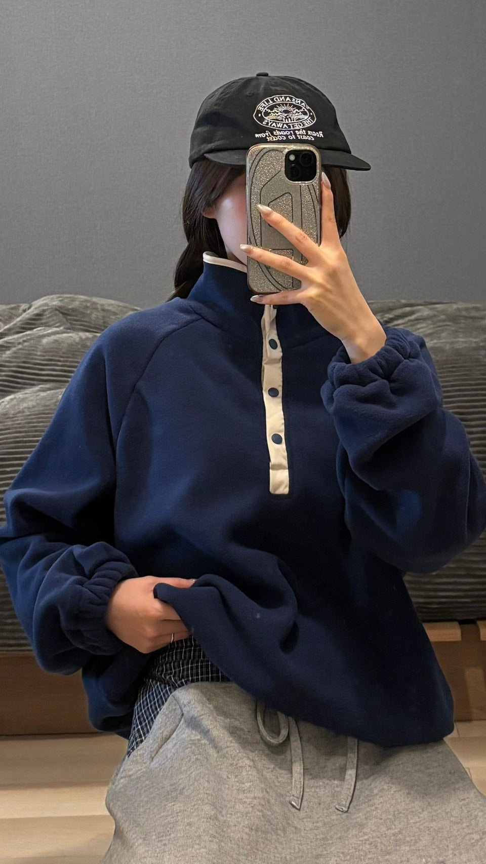 ハーフボタンフリースプルオーバー SCK-039