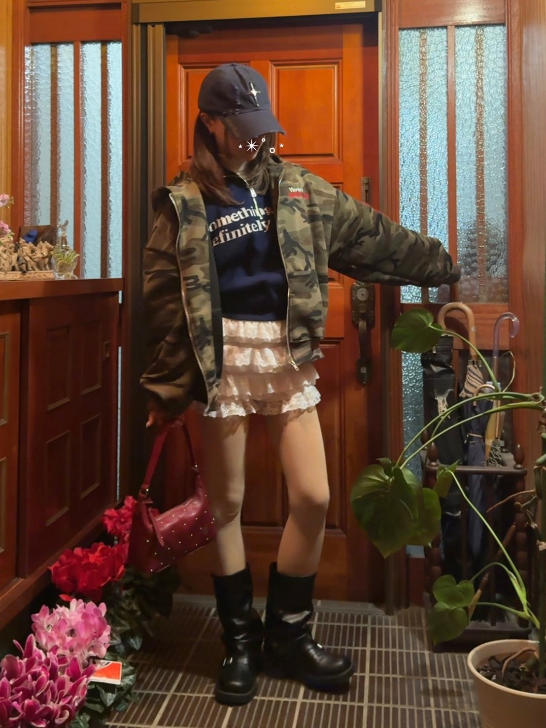 ナンバー入り迷彩フーディ KN006