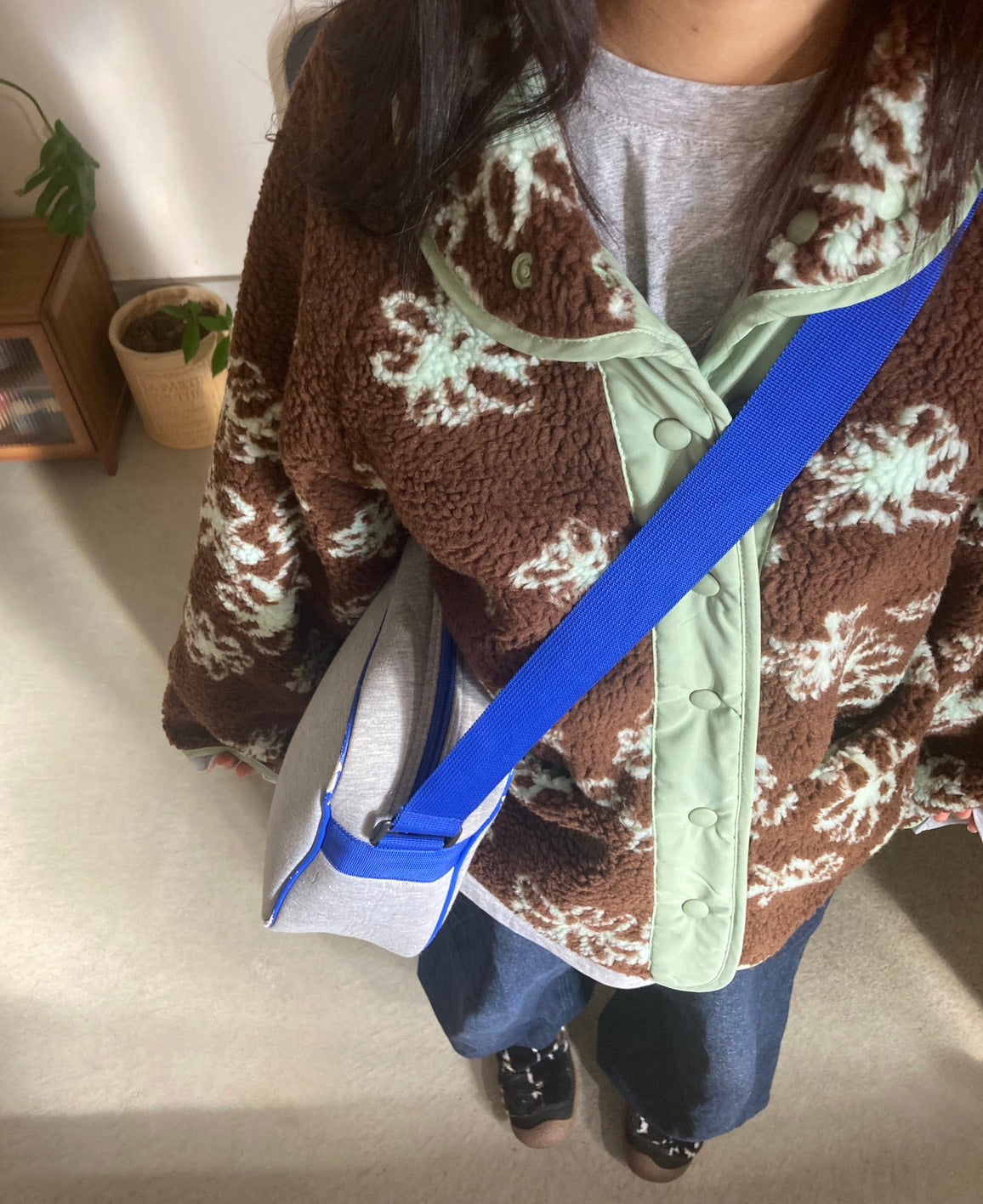 リバーシブルフラワーボア ショートジャケット IRH-001