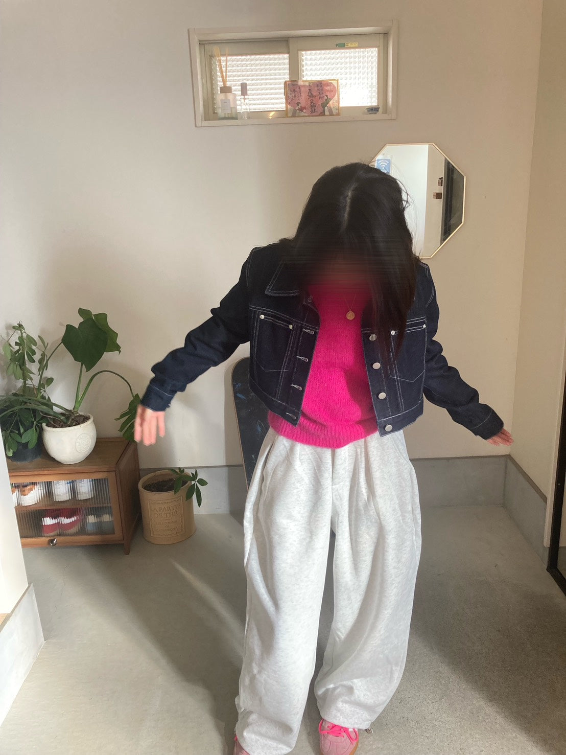 タッグワイドスウェットパンツ IRH-003