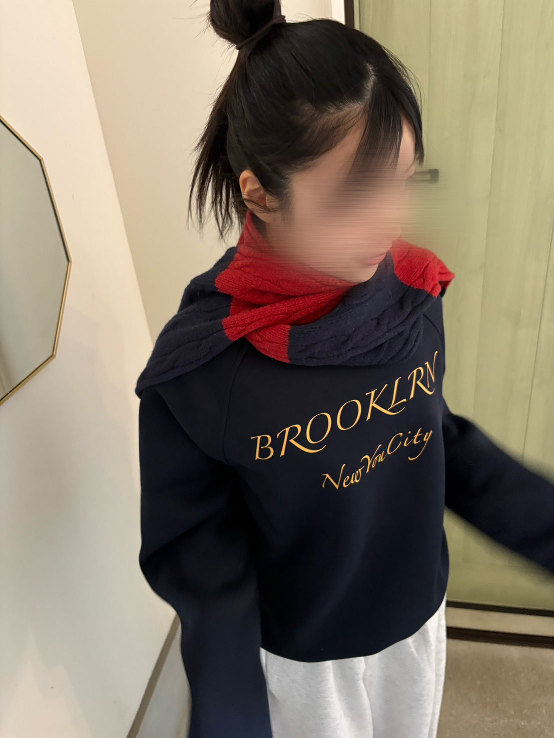 BROOKLYN レタリング ラグラン クルーネックスウェット IRH-004